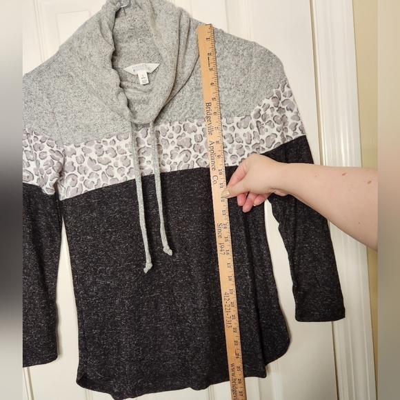 NWOT Market & Spruce Cowl Neck Lightweight Sweater Top Size XSP - Picture 3 of 8